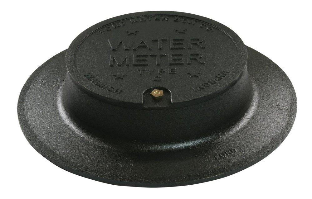 Ford Meter Box Black 18 x 4 in. Water Meter Cover with Locking Lid 