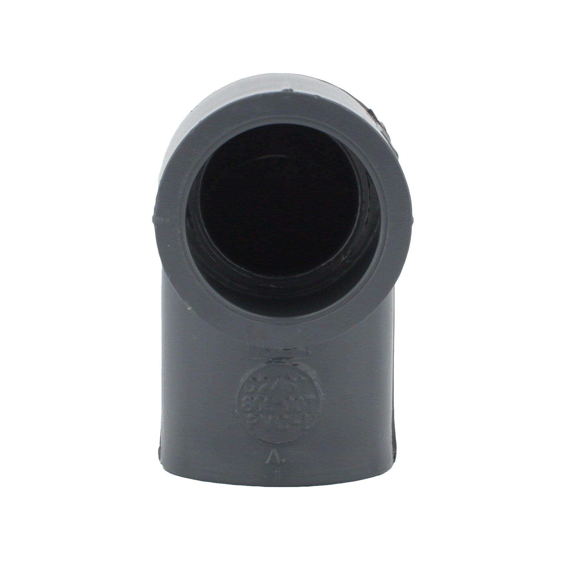 Dark Grey Socket Weld 90 Degree Schedule 80 Plastic Elbow 