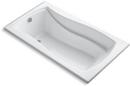 KOHLER White 66 x 36 in. Soaker Drop-In Bathtub with Reversible Drain 