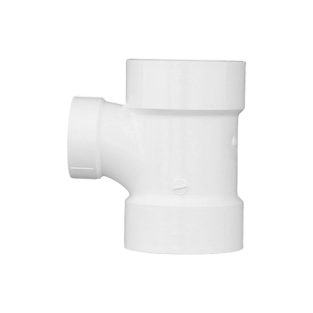 White PVC DWV Sanitary Tee 