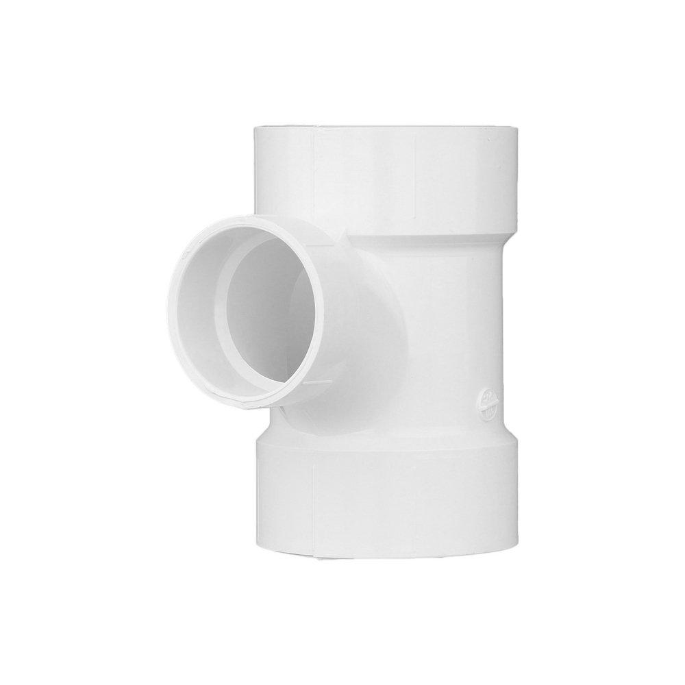 White PVC DWV Sanitary Tee 