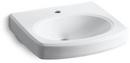 22 in. Wall Mount Rectangular Vitreous China Bathroom Sink in White