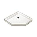 FIAT Products White 38 in. Molded Stone&reg; Shower Base with Center Drain 