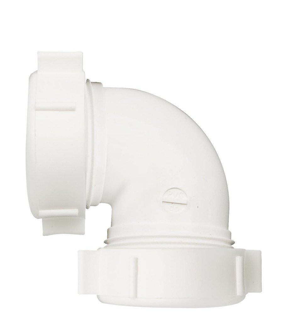Keeney White Slip-Joint Straight PVC 90 Degree Elbow 