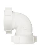 Keeney White Slip-Joint Straight PVC 90 Degree Elbow 