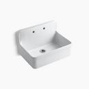 30 x 22 in. 2 Hole Fireclay Single Bowl Drop-in Kitchen Sink in White