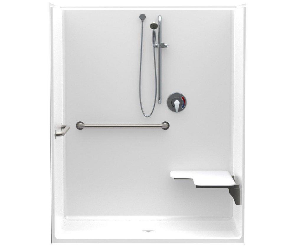 Aquatic White 60 x 34 in. Shower 