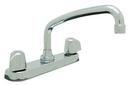 Gerber Plumbing Polished Chrome Kitchen Faucet with Sidespray and Double Knob Handle 