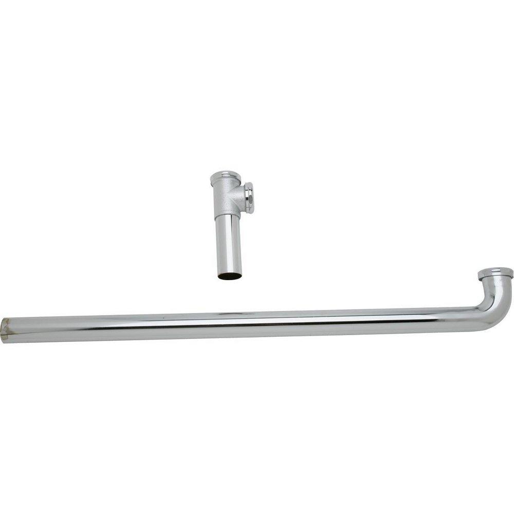 Elkay Chrome 30 in. Continuous Waste Drain Connection for 2-Compartment Sink with End Outlet in Polished Chrome 