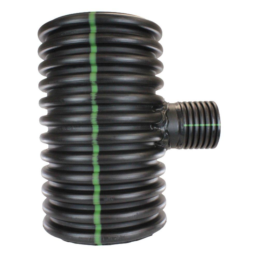 ADS® Plain End x Corrugated x Plain End Fabricated Reducing HDPE Tee 