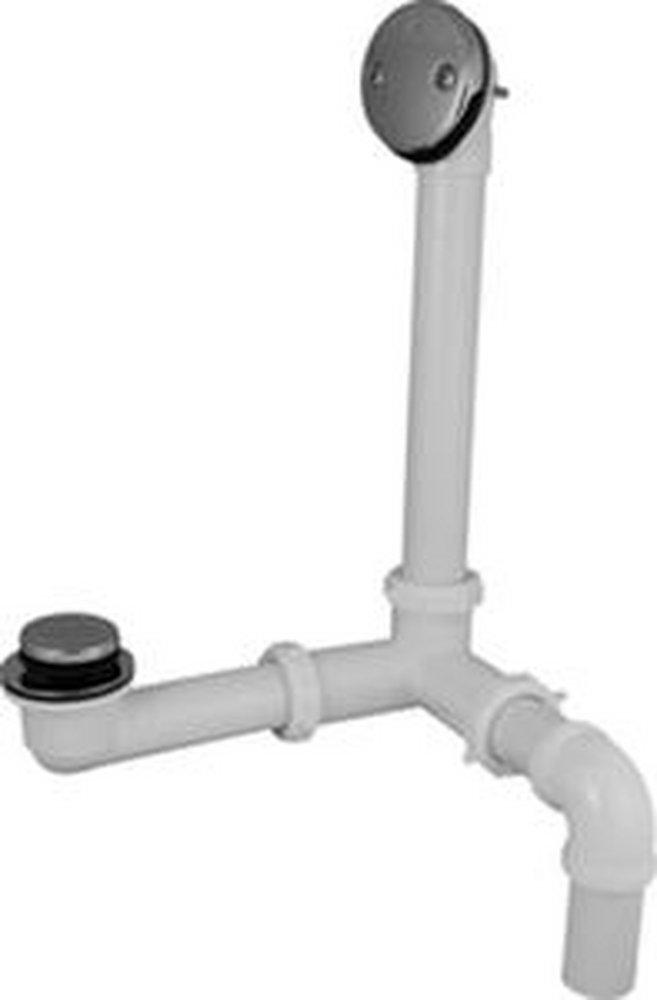 Keeney White 1-1/2 in. PVC Side Outlet Toe-Tap Drain 
