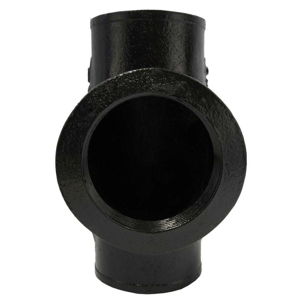 Black Spigot x FNPT Cast Iron Test Tee 