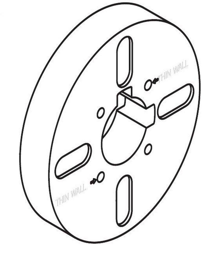Moen Chrome 4-1/2 in. Plaster Ground 