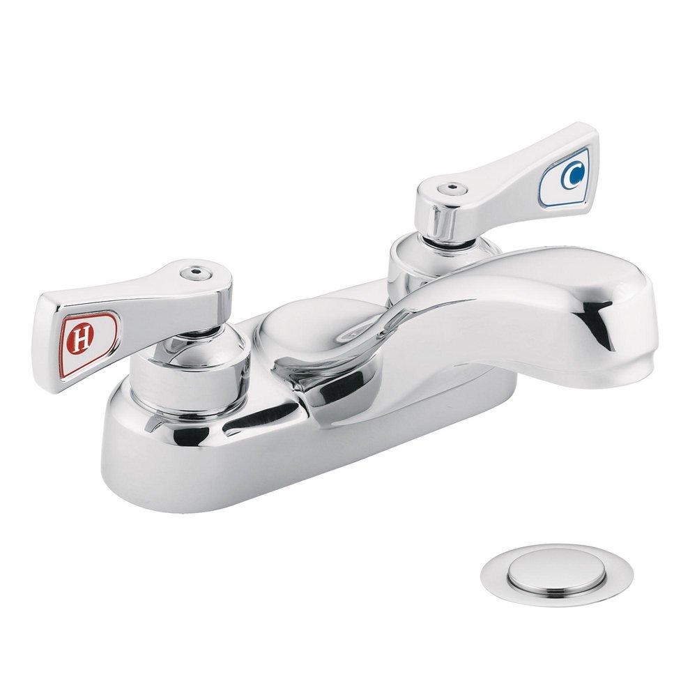 Moen Chrome Two Handle Lever Deck Mount Service Faucet 