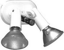 Medium E-26 PAR38 2 Lamp Holder in White