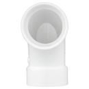 White PVC DWV 90&deg; Long Turn Elbow with 2 