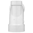 White PVC DWV 90&deg; Long Turn Elbow with 2 