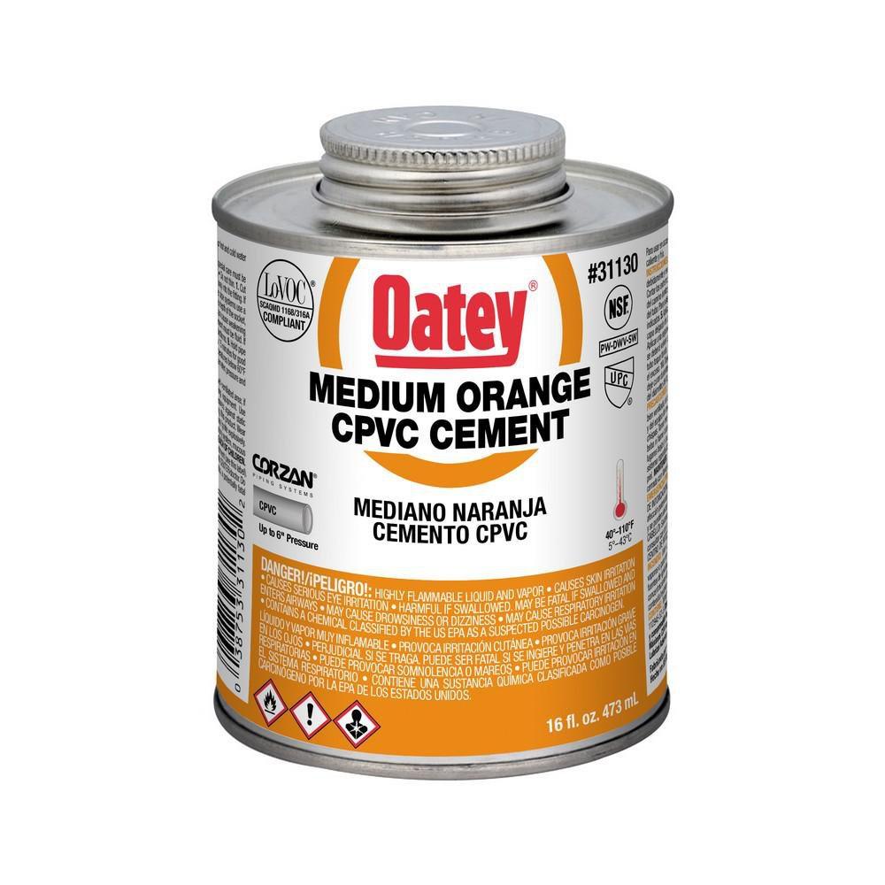 Oatey&reg; Orange Plastic Orange Pipe Cement 