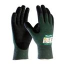 XL Size Micro Foam and Nitrile Coated Glove in Green and Black