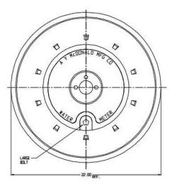 20 in. Meter Frame and Cover with Single Tap