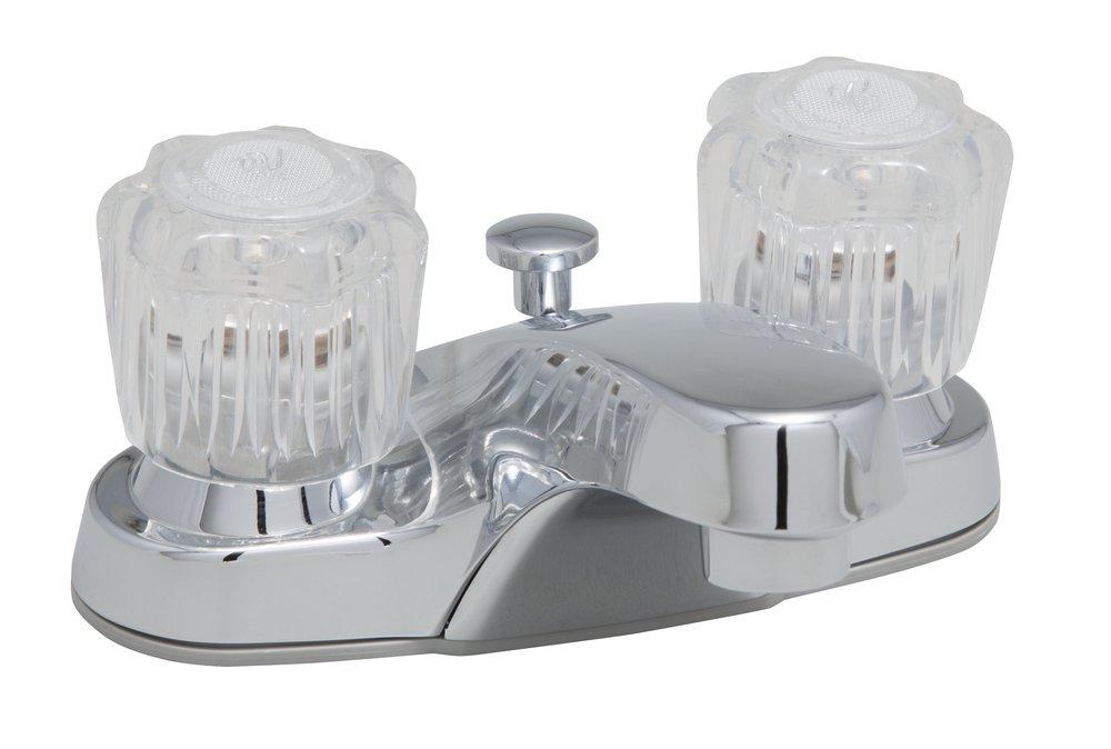 PROFLO® Polished Chrome Two Handle Centerset Bathroom Sink Faucet 