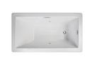 60 x 32 in. Air Bath Drop-In Bathtub with End Drain in White