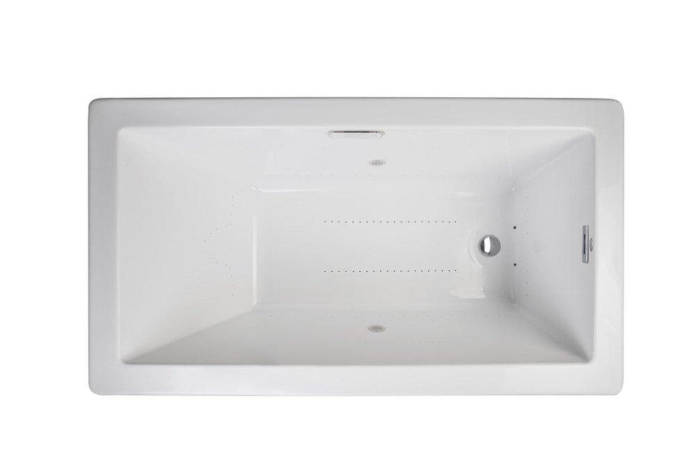 JACUZZI&reg; White 72 x 42 in. Air Bath Drop-In Bathtub with End Drain 