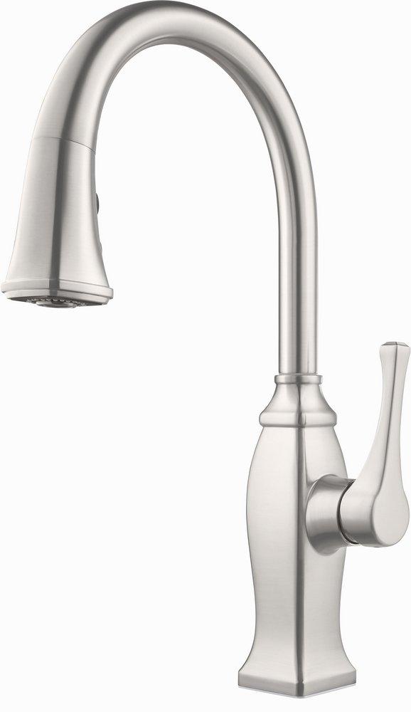 Pfister Stainless Steel Single Handle Pull Down Kitchen Faucet 