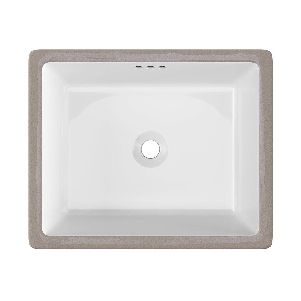 PROFLO&reg; White Undermount Bathroom Sink 