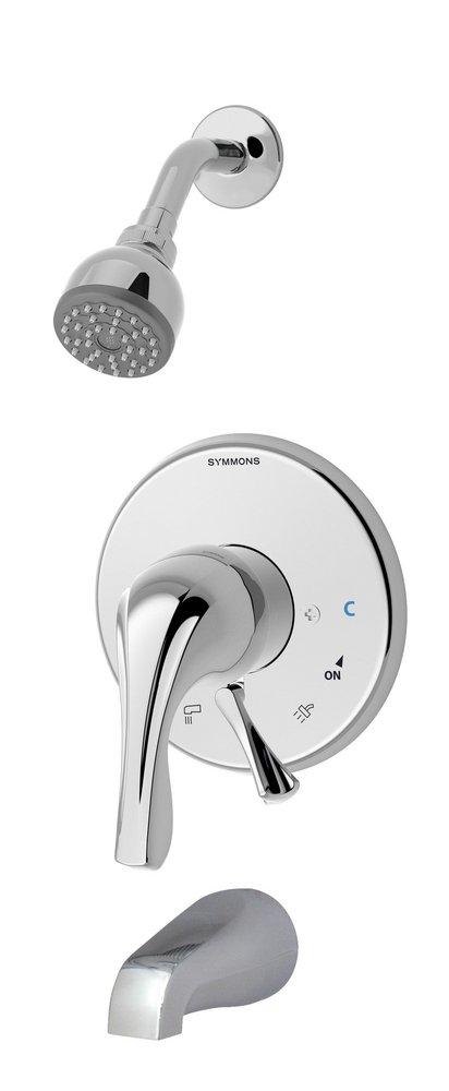 Symmons Industries Polished Chrome Two Handle Single Function Bathtub & Shower Faucet 