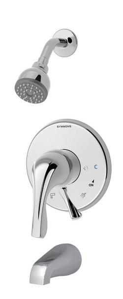 Two Handle Single Function Bathtub & Shower Faucet in Polished Chrome