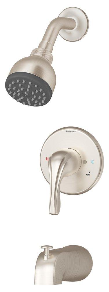Symmons Industries Satin Nickel Single Handle Single Function Bathtub & Shower Faucet 