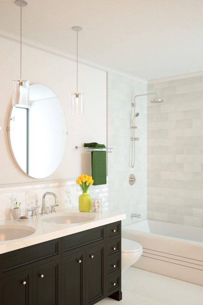 Symmons Industries Polished Chrome Two Handle Widespread Bathroom Sink Faucet 