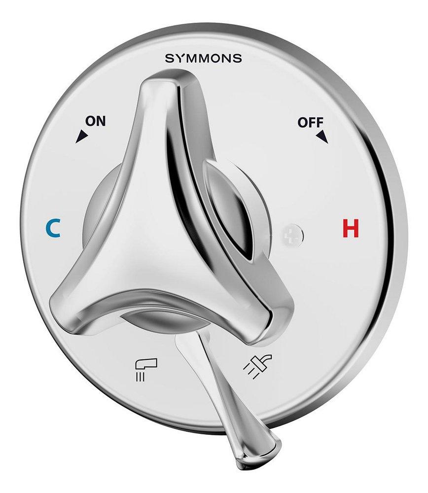 Symmons Industries Polished Chrome Single Handle Bathtub & Shower Faucet in Polished Chrome Trim Only 