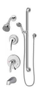 2.5 gpm Tub and Shower Trim Package with Single Function Showerhead in Polished Chrome