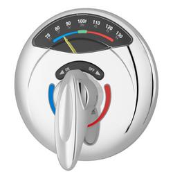 Single Handle Pressure Balancing Valve Trim in Polished Chrome