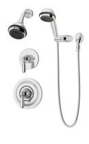 Two Handle Multi Function Shower System in Polished Chrome