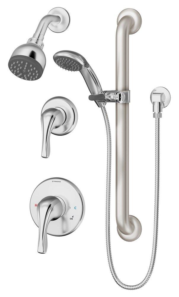 Symmons Industries Polished Chrome Two Handle Single Function Shower System 