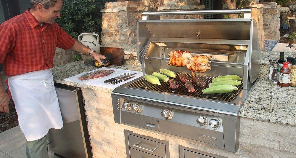 Alfresco Stainless Steel 42 in. 3-Burner Built-in Grill in Stainless Steel 