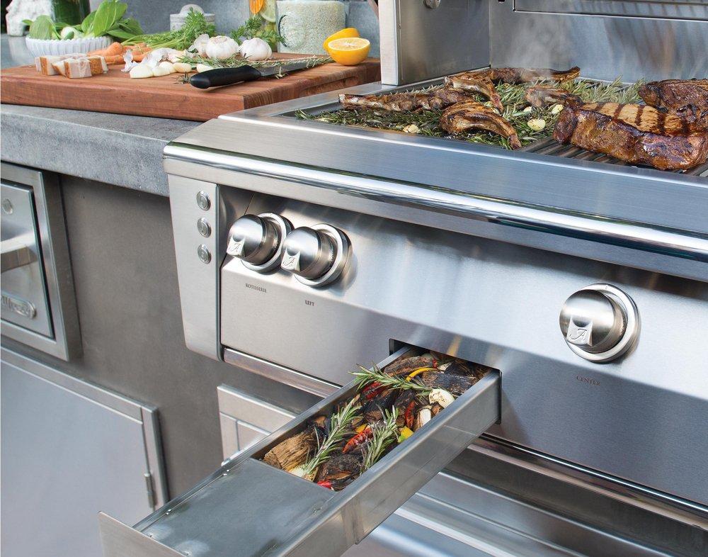 Alfresco Stainless Steel 42 in. 3-Burner Built-in Grill in Stainless Steel 
