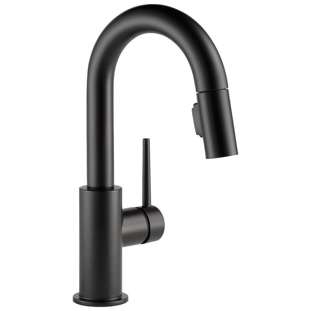 Delta Faucet Matte Black Single Handle Lever Bar Faucet 