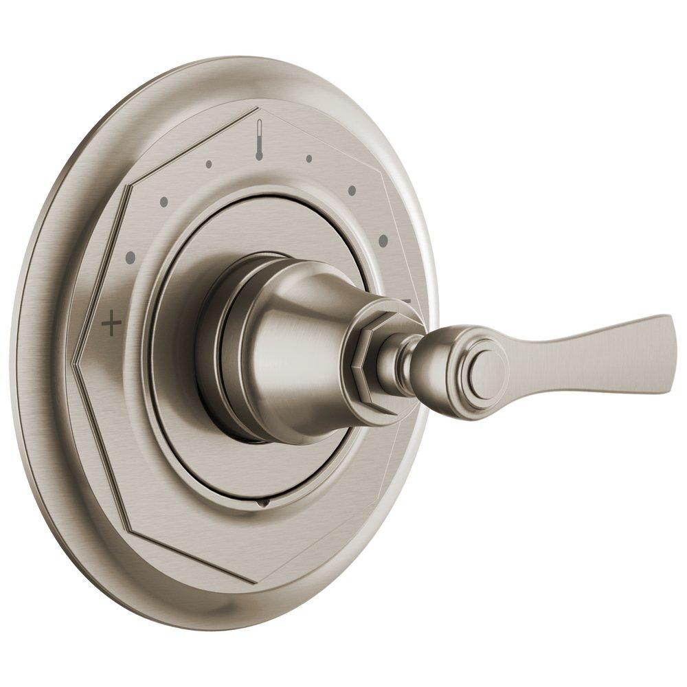 Brizo Luxe Nickel Thermostatic Valve Trim with Single Lever Handle 