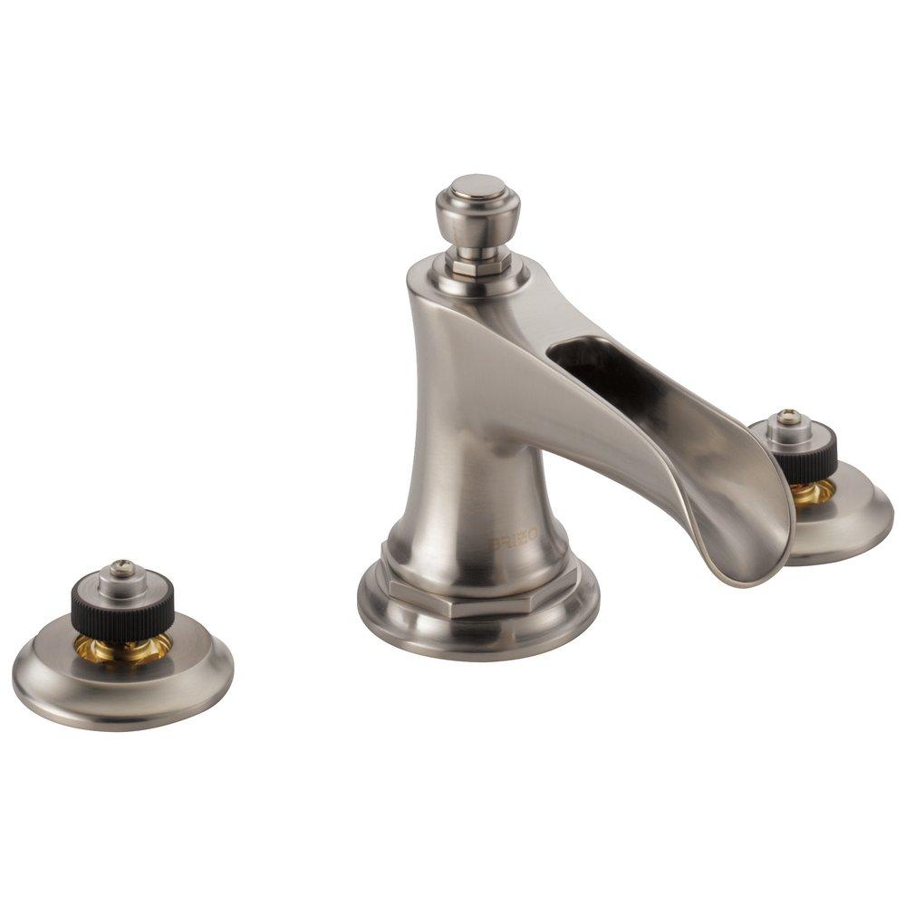 Brizo Luxe Nickel Two Handle Widespread Bathroom Sink Faucet Handles Sold Separately 