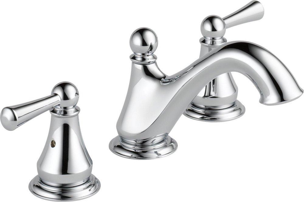 Delta Faucet Chrome Two Handle Widespread Bathroom Sink Faucet 