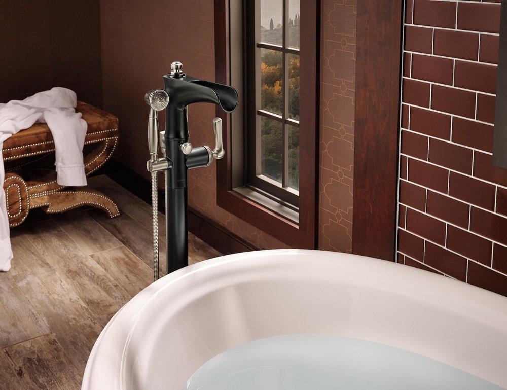 Brizo Luxe Nickel Single Handle Lever Floor Mount Filler 