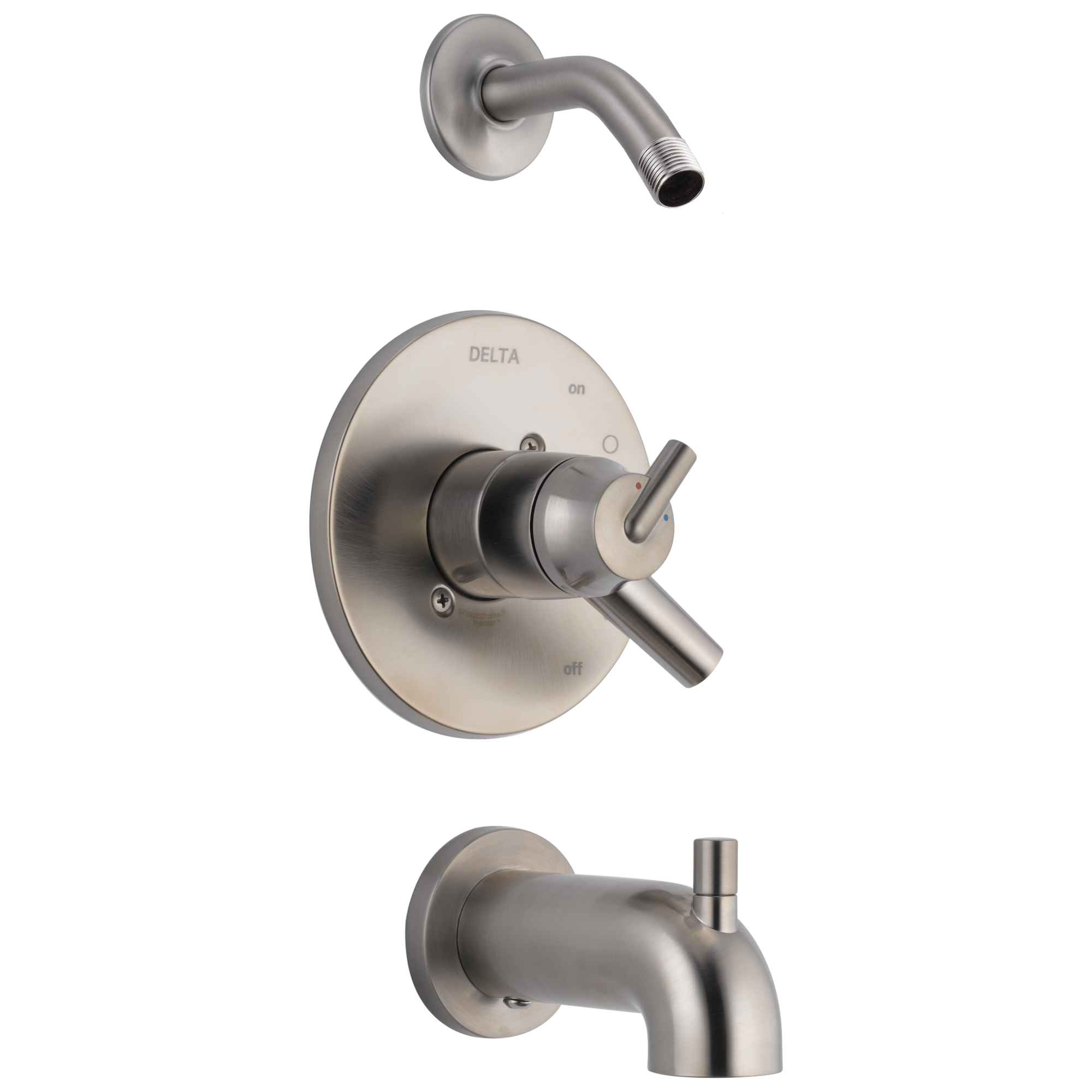 Delta Faucet Brilliance Stainless Two Handle Bathtub & Shower Faucet (Trim Only) 