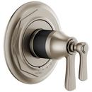 Single Handle Thermostatic Valve Trim in Luxe Nickel with Matte Black