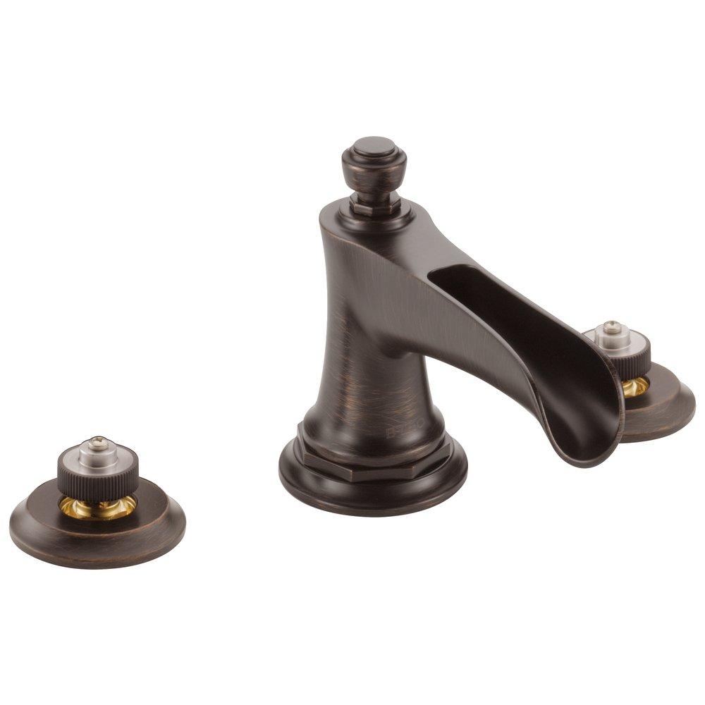 Brizo Venetian Bronze Two Handle Widespread Bathroom Sink Faucet Handles Sold Separately 