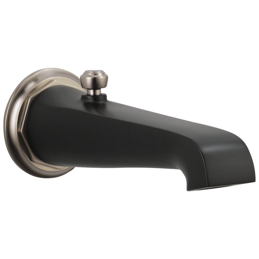Brizo Luxe Nickel/Matte Black Pull-Up Diverter Tub Spout 