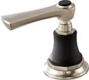 Widespread Bathroom and Bidet Faucet Lever Handle Kit in Luxe Nickel with Matte Black